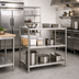 Thumbnail image #2 for John Boos Stainless Steel Dry Storage Shelving Unit, 54W x 24D x 36H, 2 Adjustable Shelves