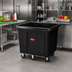 Thumbnail image #2 for Rubbermaid Commercial Products Mobile Open-Top Cube Truck Prep Cart, Metal Frame, 12 Cu. Ft., 400 lb. Capacity, Black
