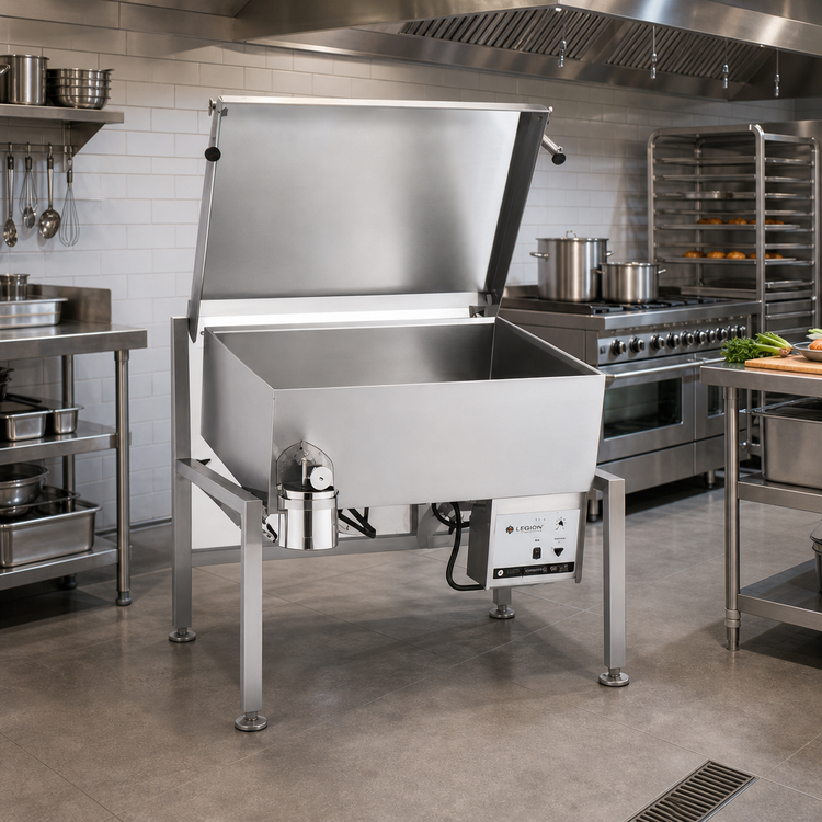 Product image #2 for Legion Combi-Pan Gas Tilting Skillet, 27.4-Gallon, 10° Tilt, 100,000 BTU