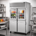 Thumbnail image #2 for True SPEC SERIES Two-Section Pass-Thru Reach-In Refrigerator with Glass and Stainless Half Front Doors and Stainless Rear Doors