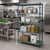 Thumbnail image #2 for Quantum Stationary 4-Shelf Wire Plastic Mat Shelving Unit, 36 x 21 x 86 Inches, Green Epoxy