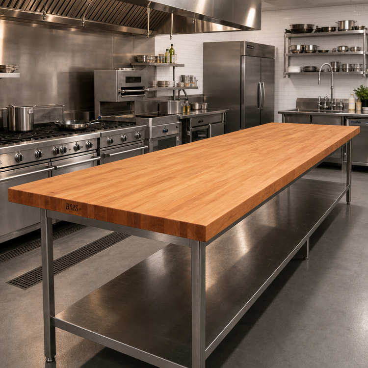 Product image #2 for John Boos Boos Block 120-Inch x 36-Inch American Cherry Kitchen Countertop with Varnique Finish
