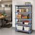 Thumbnail image #2 for Quantum Millenia 5-Shelf Polymer Shelving Unit, 72W x 21D x 50H, 2,000 lb Capacity