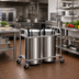 Thumbnail image #2 for Atlas Metal 2-Stack Unheated Mobile Open Frame Plate Dispenser for 9-1/8 Inch Plates