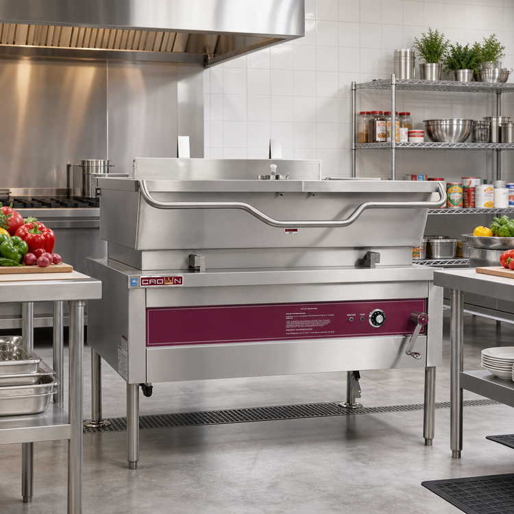 Product image #2 for Crown ES-40 40 Gallon Electric Manual Tilt Skillet
