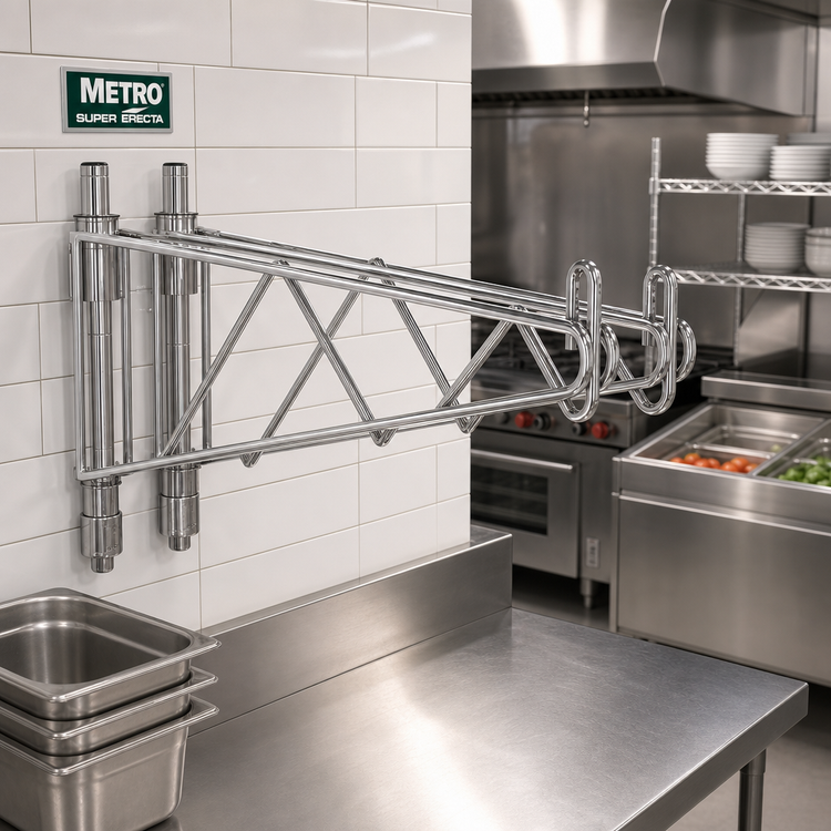 Product image #2 for Metro Super Erecta Double Post-Mount Shelf Support for 18-Inch Shelves, Stainless Steel