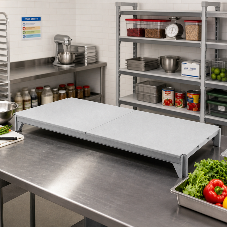 Product image #3 for Cambro Camshelving Premium Solid Shelf Kit, 18 x 72 Inches, Speckled Gray