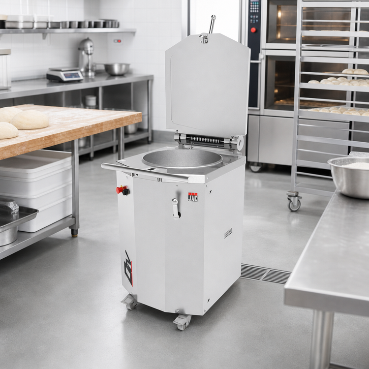 Product image #3 for JAC Machines DIV 20 Round Manual Hydraulic Dough Divider, 20 Portions, 39.7 lb Capacity, Floor Model