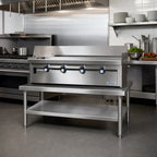 Thumbnail image #2 for Imperial (Middleby) ICBS-4827 48-Inch Stainless Steel Equipment Stand with Open Base and Undershelf for ICB-4827
