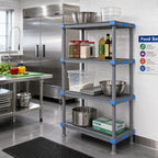 Thumbnail image #2 for Quantum Millenia QP212450VS-4 4-Shelf Polymer Stationary Starter Shelving Unit, Gray, 24 x 21 x 50 Inches