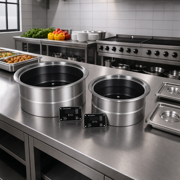 Product image #2 for CookTek SinAqua 11.25-Inch Round Drop-In Waterless Induction Hot Food Dry Well