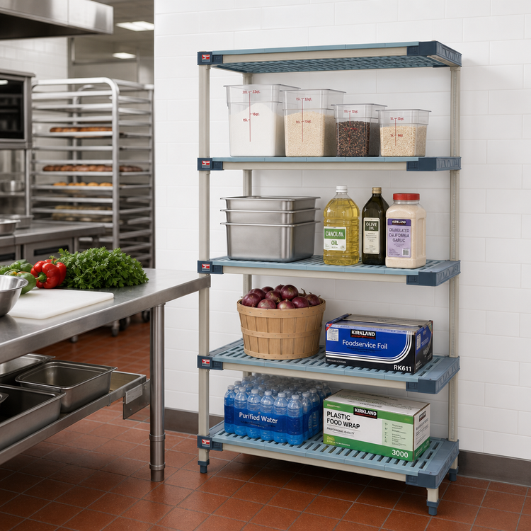 Product image #2 for MetroMax 4 All-Polymer Add-On Shelving Unit, 24W x 18D x 74H