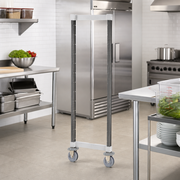Product image #2 for Camshelving Elements XTRA High Density Mobile Post Kit for Mobile Units, 21-1/2 Inch Wide x 72 Inch High, Speckled Gray