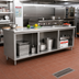 Thumbnail image #2 for Advance Tabco 108-Inch x 24-Inch Work Table with Open Front Cabinet Base and 14-Gauge 304 Stainless Steel Top