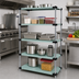 Thumbnail image #2 for Quantum 5-Shelf Solid Stainless Steel Stationary Shelving Starter Kit, 48 x 18 x 63 Inches