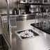 Thumbnail image #2 for Glastender 7-Inch Square Drop-In Rinser Faucet Drain Tray, Stainless Steel