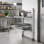 Thumbnail image #2 for Fermod Fermostock 6428391-R2 Stationary Cantilever Shelving Upright, 24-Inch H x 22-Inch D, Anodized Aluminum