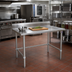 Thumbnail image #2 for John Boos Stallion 60-Inch x 24-Inch Stainless Steel Work Table with 5-Inch Backsplash and Stallion Safety Edge