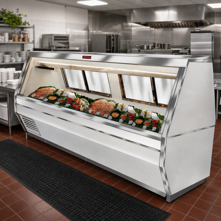 Product image #2 for Howard-McCray 35 Series Double Duty Remote Fish and Poultry Refrigerated Display Case, 95 Inch, Stainless Steel, LED