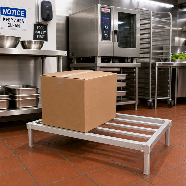 Product image #2 for Channel Manufacturing Tubular Aluminum Knock-Down Dunnage Rack, 36 x 20 x 12 Inches, 2,200 lb Capacity