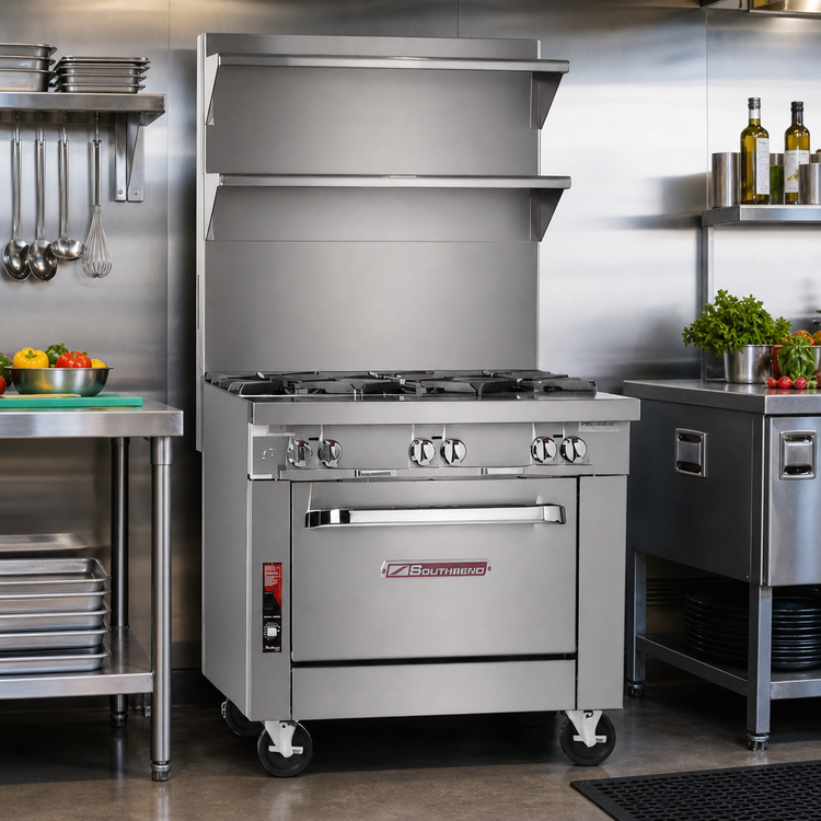 Product image #2 for Southbend Platinum 36-Inch Heavy Duty Sectional Gas Range with Standard Oven and 6 Open Burners