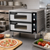 Thumbnail image #2 for Waring Commercial Double-Deck Countertop Electric Pizza Oven with 2 Ceramic 14-Inch Decks