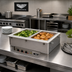 Thumbnail image #2 for Vollrath Short-Side Modular 2-Pan Drop-In Hot Well with Marine-Grade Wells, Thermostatic Controls, Manifold Drain