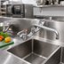 Thumbnail image #2 for John Boos Low-Lead Heavy Duty Backsplash Mount Faucet with 8-Inch Swing Spout