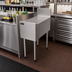 Thumbnail image #3 for Top Shelf Freestanding Stainless Steel Pitched Underbar Drainboard with Backsplash, 14 x 24 Inches