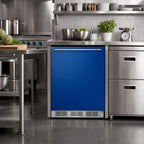 Thumbnail image #3 for Summit Appliance 5.1 Cu. Ft. Undercounter Refrigerator-Freezer with Reversible Cobalt Blue Door