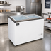 Thumbnail image #2 for Omcan 29-Inch Ice Cream Reach-In Freezer with Flat Glass Top, Sliding Doors, 5.3 Cu. Ft.