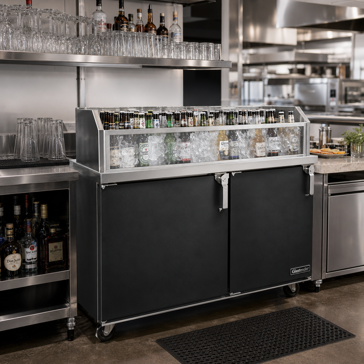 Product image #2 for Glastender 30-Inch x 18-Inch Back Bar Glass Ice Display Unit for Bottled Beverages