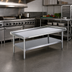 Thumbnail image #2 for Eagle Group 24-3/8 Inch x 30-3/8 Inch Stainless Steel Top Griddle/Equipment Stand with Adjustable Undershelf