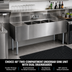 Thumbnail image #2 for CHOICE 48-Inch Two-Compartment Underbar Sink Unit with Dual Drainboards