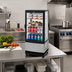 Thumbnail image #2 for Turbo Air Diamond Glass Pass-Through Countertop Refrigerated Display Case with 2 Hinged Glass Doors and 3 Shelves, 3.0 Cu. Ft.