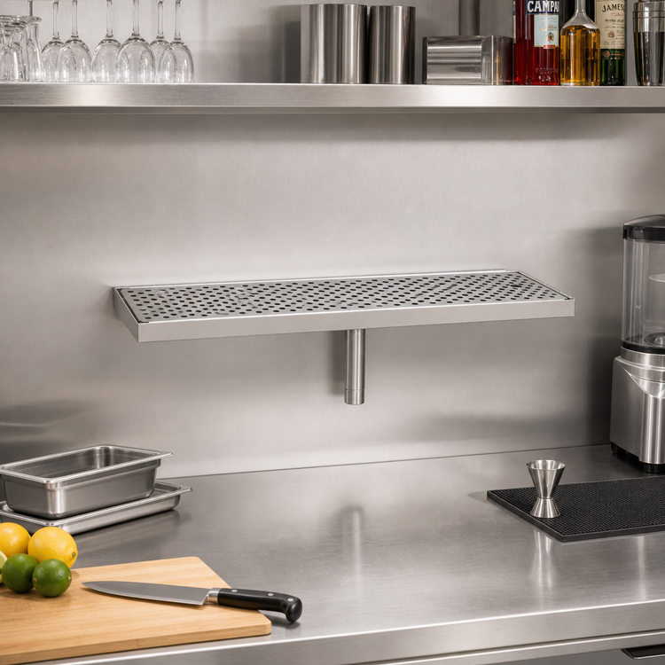 Product image #2 for Glastender Stainless Steel Surface Mount Drain Pan, 23-Inch W x 8-Inch D
