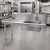 Thumbnail image #2 for John Boos 60 Inch Soiled Straight Stainless Steel Dish Table with 20 x 20 x 8 Pre-Rinse Sink, Left-to-Right Operation