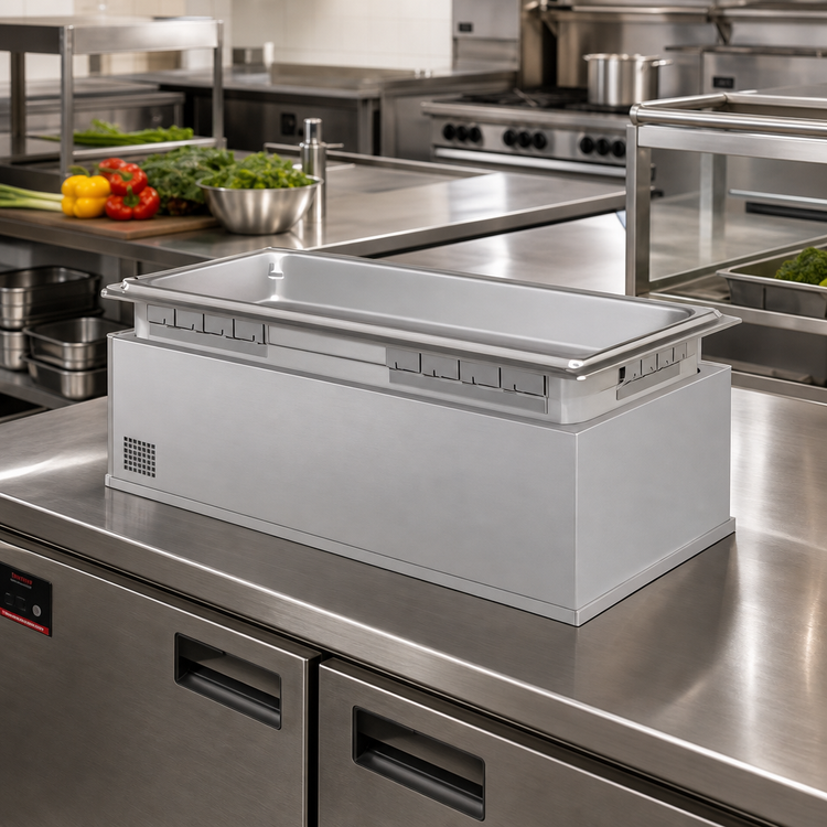 Product image #2 for Hatco Drop-In Rectangular Heated Well with Drain, Full-Size Pan, Non-Insulated