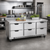 Thumbnail image #2 for Beverage-Air 72-Inch Three-Section Drawer Worktop Refrigerator, 6 Drawers, Rear-Mounted Self-Contained R290