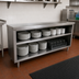 Thumbnail image #2 for Advance Tabco Special Value Series 48-Inch Stainless Steel Open Base Dish Cabinet with Mid-Shelf