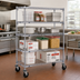 Thumbnail image #2 for Metro Super Erecta Super Adjustable Wire Stem Caster Cart with 4 Shelves, Chrome, 48 x 21 x 67-7/8 Inches