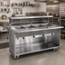 Thumbnail image #2 for Atlas Metal BLH-6 91-1/4 Inch Mobile Hot Food Serving Counter with 6 Full-Size Wells
