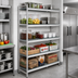 Thumbnail image #2 for Fermostock 5-Tier Corner Expansion Shelving Unit with Removable Polymer Inserts, 83 Inch H x 59 Inch W x 18 Inch D