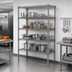 Thumbnail image #2 for Eagle Group Valu-Master Stationary 5-Tier Wire Shelving Starter Unit, 72W x 24D x 86H, Pewter Gray Epoxy