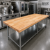 Thumbnail image #2 for John Boos 120 Inch x 25 Inch Edge Grain Northern Hard Rock Maple Bakers' Table Top