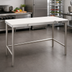 Thumbnail image #2 for Eagle Group 60 Inch x 30 Inch Poly Top Cutting Table with Stainless Steel Tubular Base