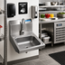 Thumbnail image #2 for BK Resources Wall-Mount Hand Sink with Sensor Faucet, 14 x 10 x 5-Inch Bowl, 304 Stainless Steel