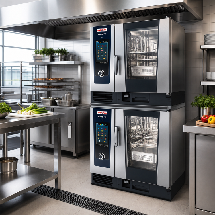 Product image #2 for RATIONAL iCombi Pro Double-Stack 6 Half-Size Electric Combi Oven System, 208/240V, 1-Phase