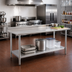 Thumbnail image #2 for Spec-Master Stainless Steel Work Table with Backsplash and Adjustable Undershelf, 84 x 24 Inches