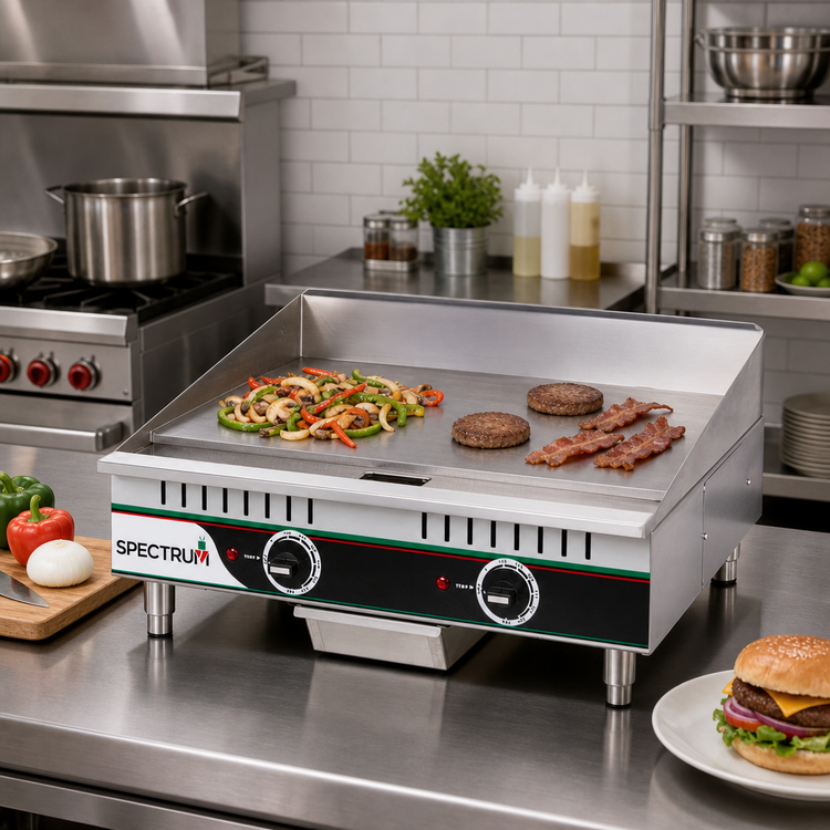 Product image #2 for Winco Spectrum™ EGD-24M 24-Inch Electric Countertop Griddle with 2 Heat Zones